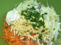 Салат из сыра, свежей капусты и моркови